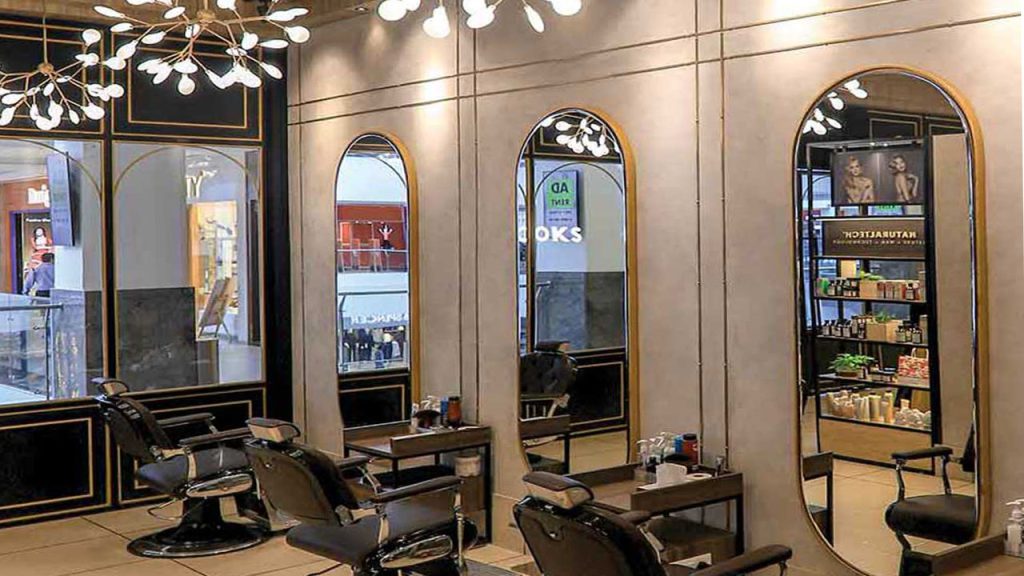 طراحی دکوراسیون آرایشگاه مردانه